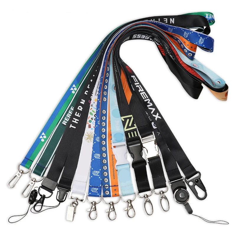 Free Design Service Custom Printed Polyester Mobile Lanyard Embroidered Woven Creative Logo Lanyard Suitable For Sports Events