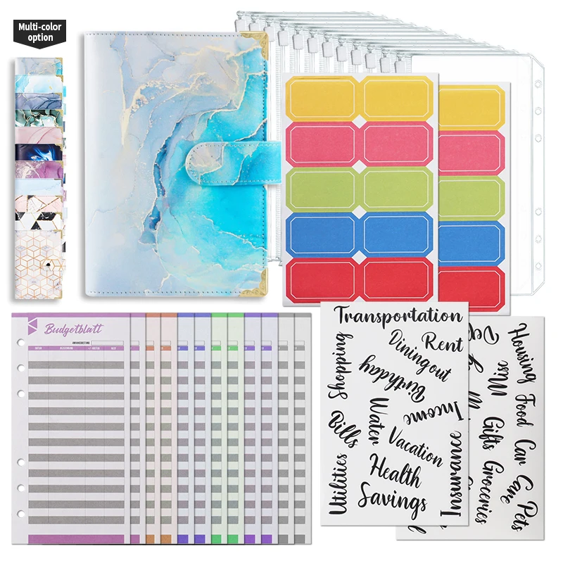 A6 бюджет связующего с денежным конверты для составления деньги бюджет связующего поддержка пользовательских