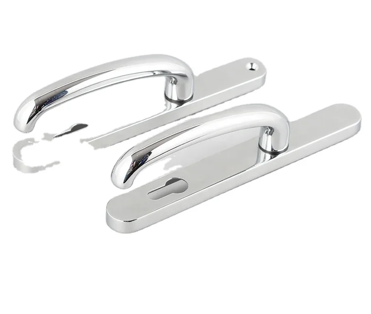 Lianggong Customize Zinc Alloy Lever chrome Door Handle Timber Or Composite Door Handles