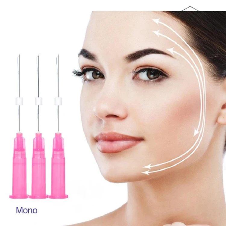 Buy High Quality Wrinkle Removal Pdo Thread Mono 27g 60mm Spiral Thread Lift Needle For Skin Use