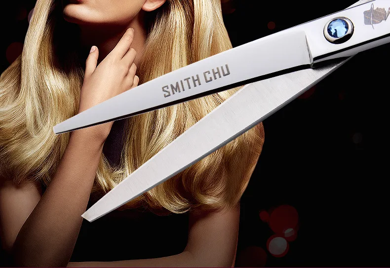 SMITH CHU professional 6 inch hair scissors Japan 440c steel shears left hand cutting barber makas hairdressing scissors