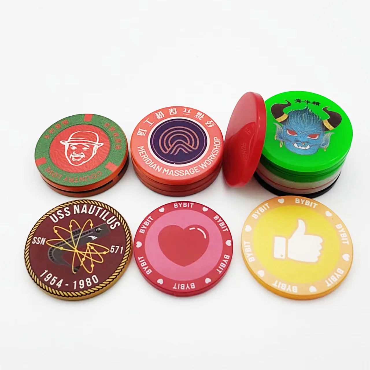 Unisex Customized round Plastic Chips Acrylic Cartoon Game Coins for Chess & Card Points Money & Banking Toys