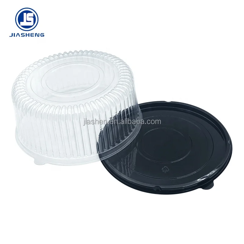 Round Cake Containers Cake Packaging Box Clear Plastic with Dome Lid Disposable 8-inch Food Manufacturer PET Cake Packing