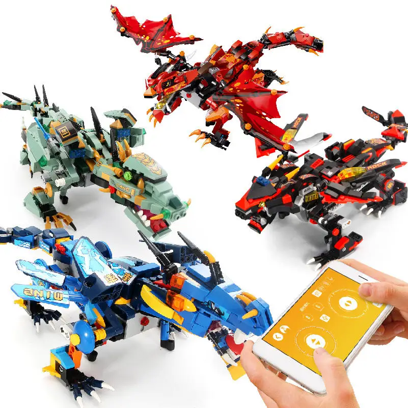 Mould King 13022 Creative Dinosaur Robot App Remote Control Toys RC Motorized DIY Building Blocks Bricks Set Gift