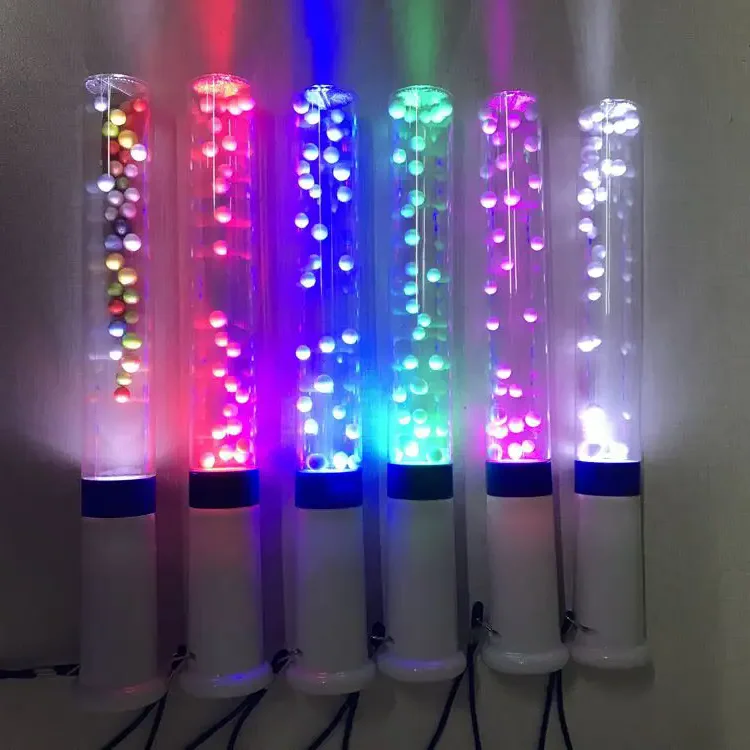 High Brightness 15 Color Changing Glow Stick with rolling bead Led Light Stick Concert Support Luminous Stick
