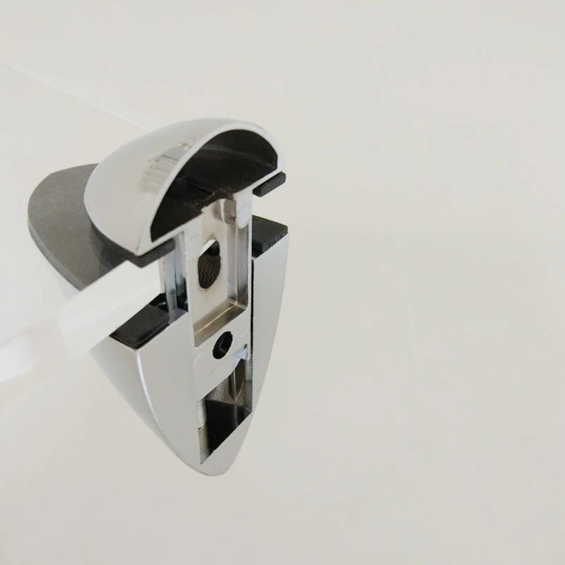 Zinc Alloy Bathroom Furniture Glass Door Clamp Hardware Adjustable Mirror Glass Shelf Clips Glass Clamp Bracket Holder