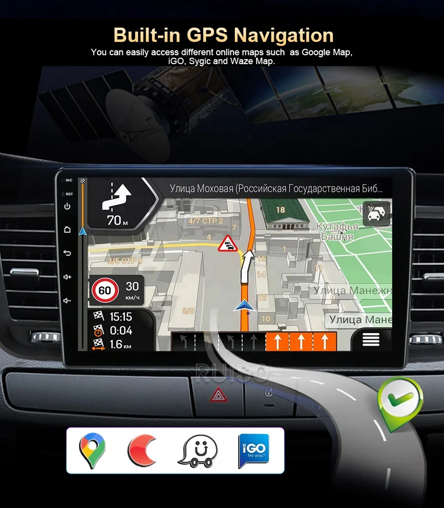 RUISO Car Radio Android Car Player For Mazda 6 II GH 2007 - 2012 Car GPS auto carplay Multimedia audio all in one stereo