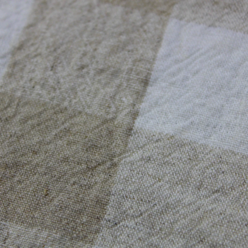 Textiles Linen Cotton Fabric For Curtain Garment Plaid Fabric After Wash Yarn Dyed Crepe Check Fabric for Shirt and Dresses