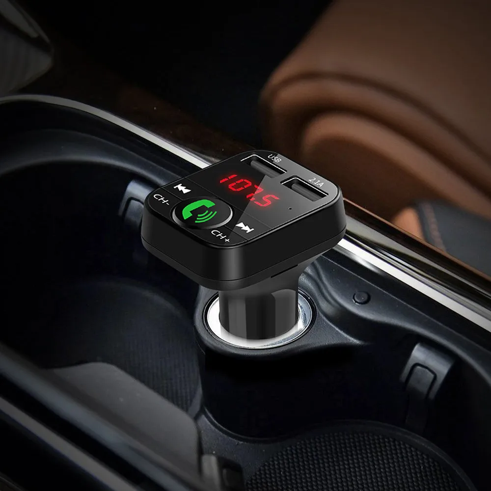 FM transmetteur mp3 portable car charger dual usb