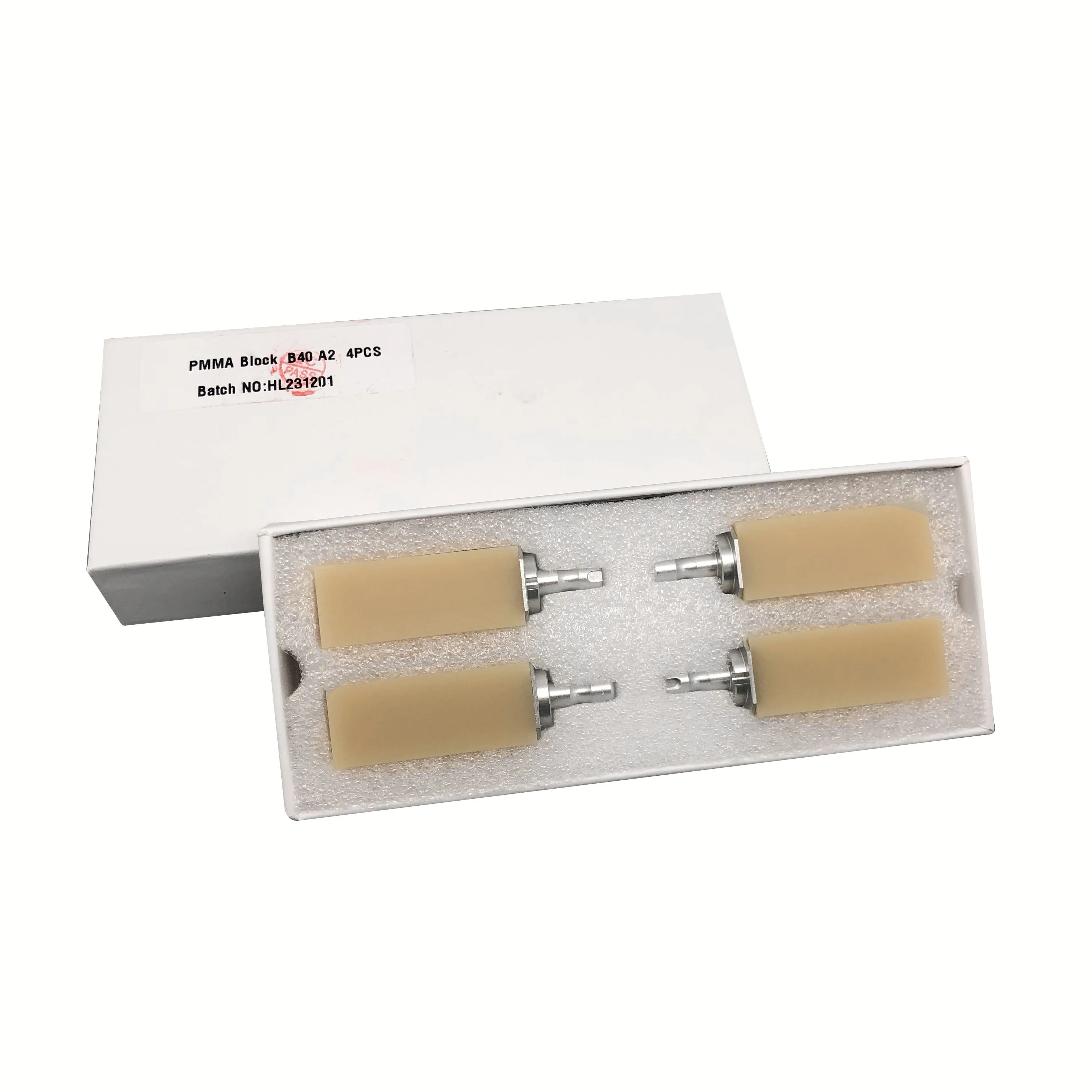 CAD CAM Dental Consumables High Quality pmma Block B40 Long resin block 4pcs