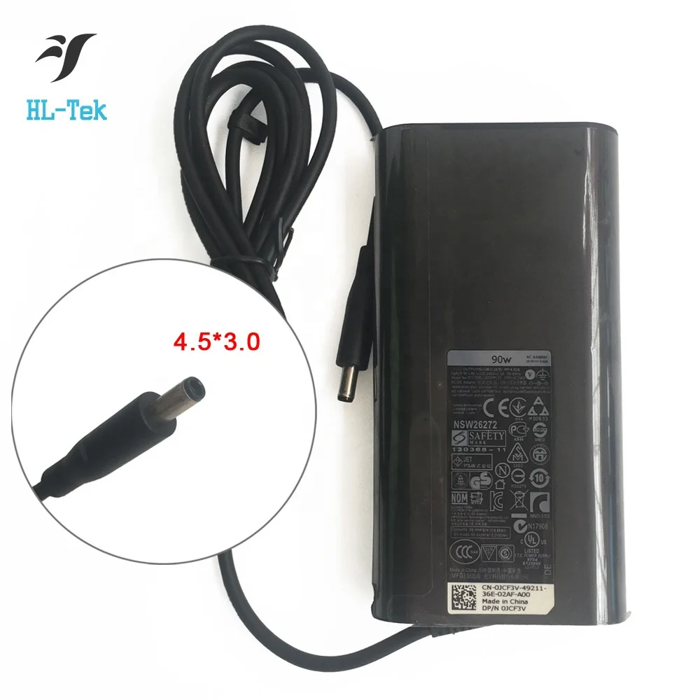 Original 19.5v 4.62A Ac laptop charger 90w 4.5mm 3.0mm for Dell 11-3153 3148 power adapter input 100~240v ac 50/60hz