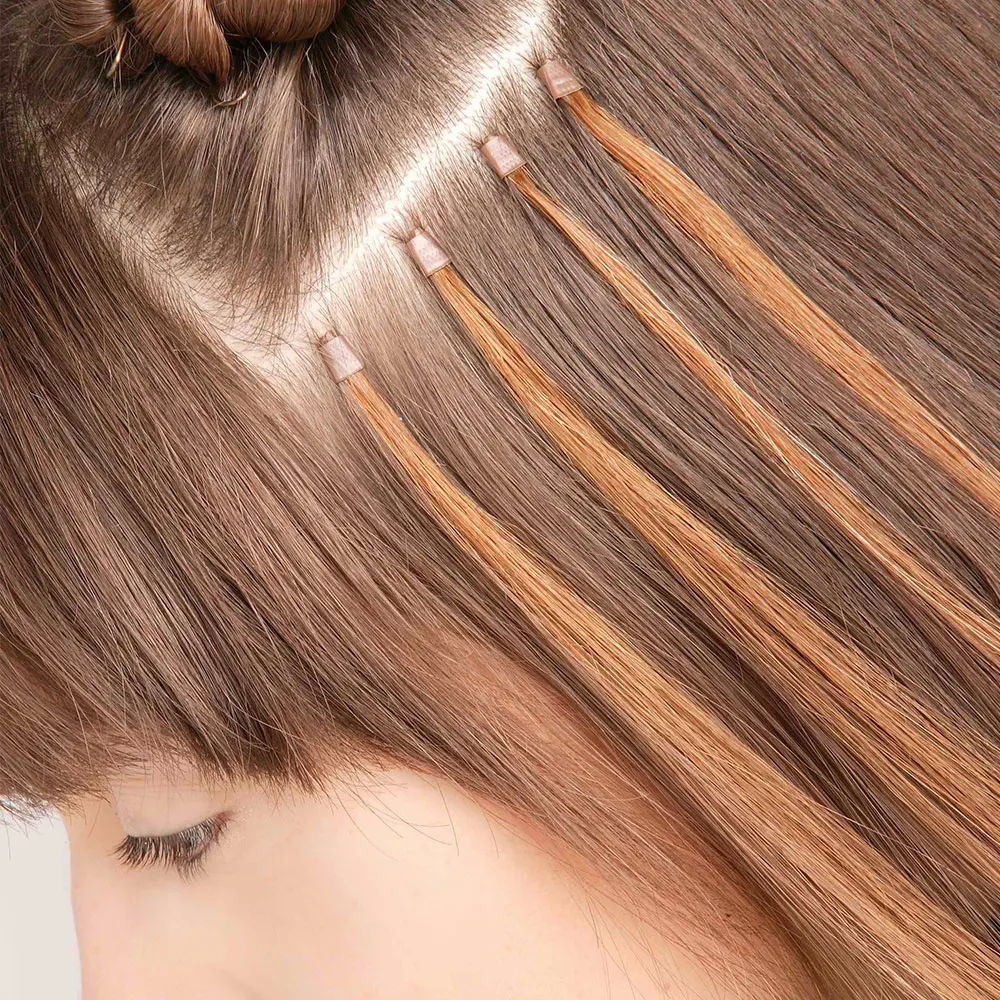 Copper Silicone Nano Micro Link Tube Ring for Wig Hair Extensions Lined Beads Salon Tools Nanometer Beaded