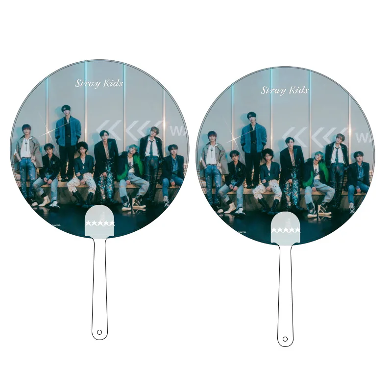 KPOP Idol ZB1 StrayKids IVE ST ATEEZ прозрачный пластиковый веер с изображением пикета
