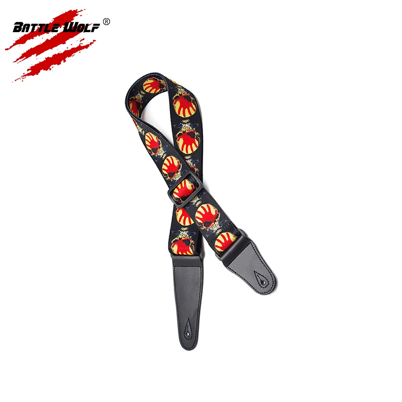 Термотрансферный Высококачественный ремень для гитары в стиле панк