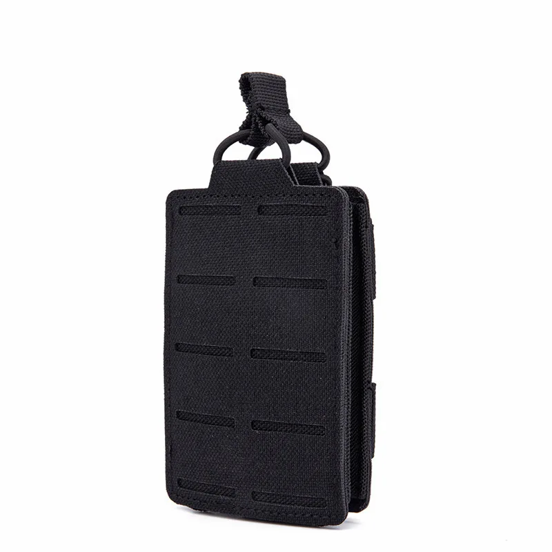Laser Cut Black Tactical Slingle Mag Pouch Molle Tactical Magazine Pouch for Single 5.56 mm Mags