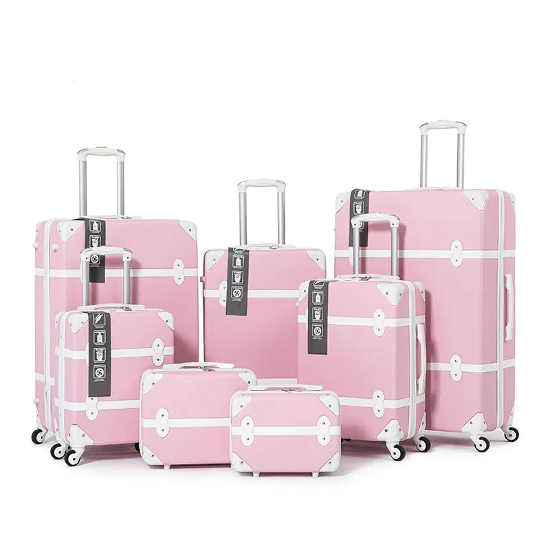 New Arrival 8 Wheels ABS Hard Luggage Sets Universal Wheel Trolley Luggage Set Suitcase