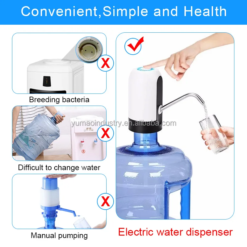 
automatic bottle drinking portable mini electric usb rechargeable water pump dispenser 