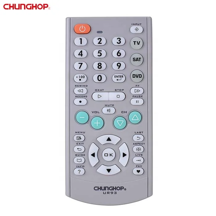 Chunghop UR93 Operation 3 Devices in 1 Satellite Receive Remote Smart Universal Remote Control