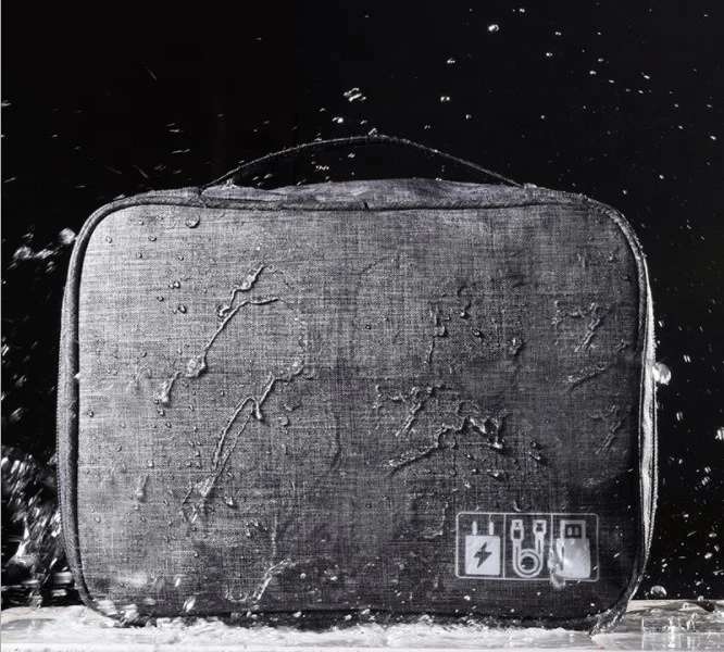 
Portable Waterproof Data Cable Organizer Case Digital Devices Storage Bag For Business Trip 