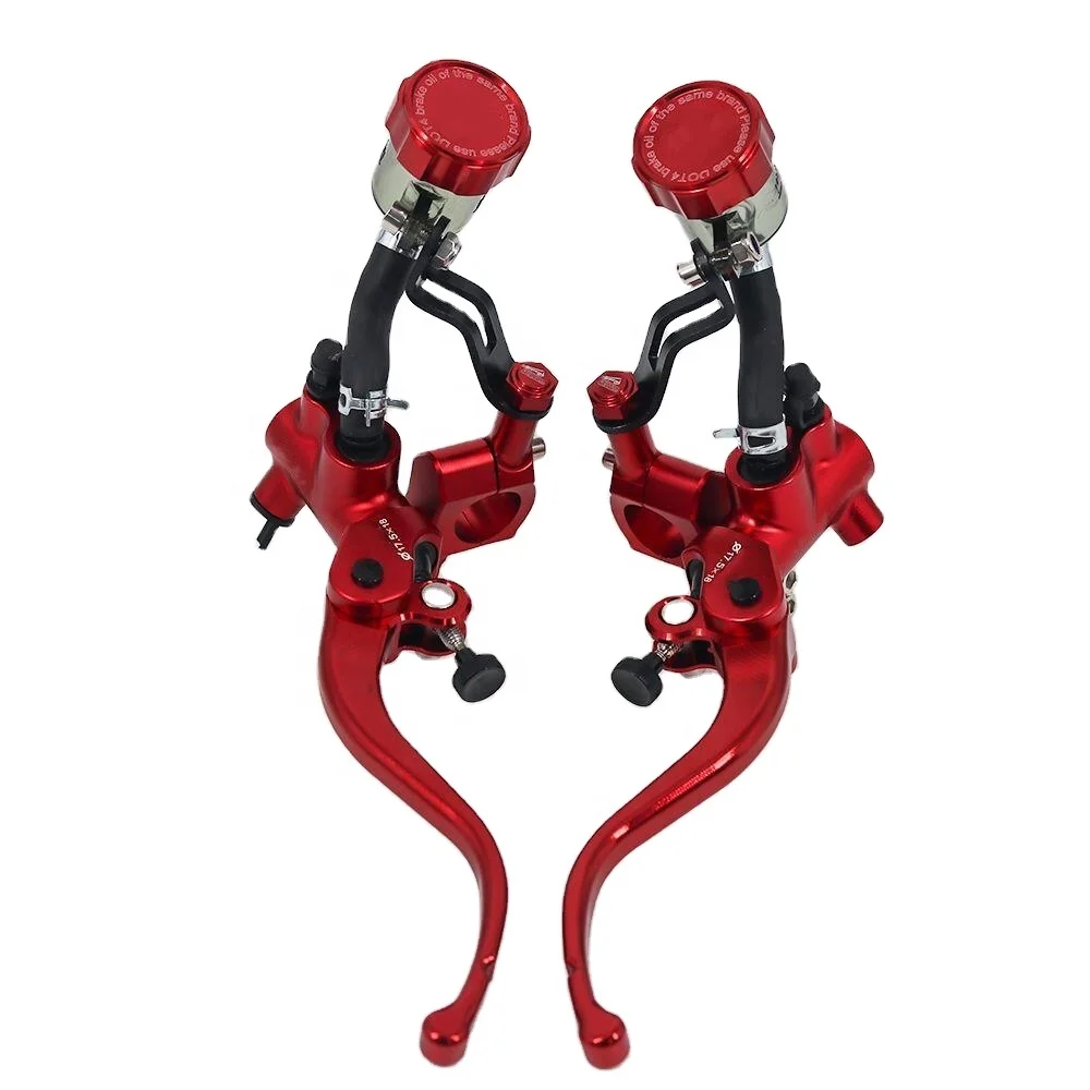 17.5RCS 7/8' 22mm Motorcycle Handlebar Lever Master Cylinder Levers Hydraulic Brake Pump Clutch Handle Reservoir Set for bike