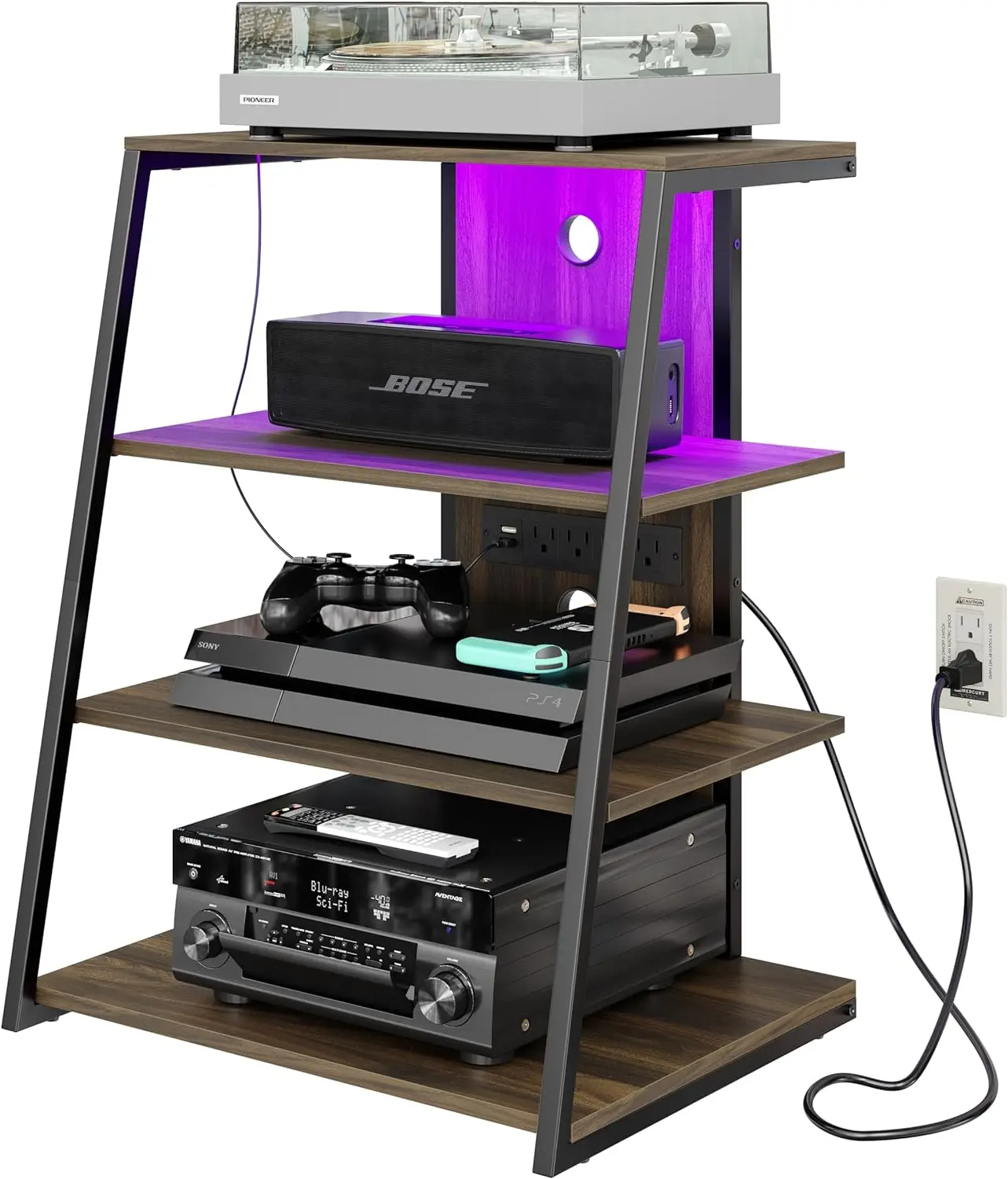 4-уровневый медиастенд для телевизора