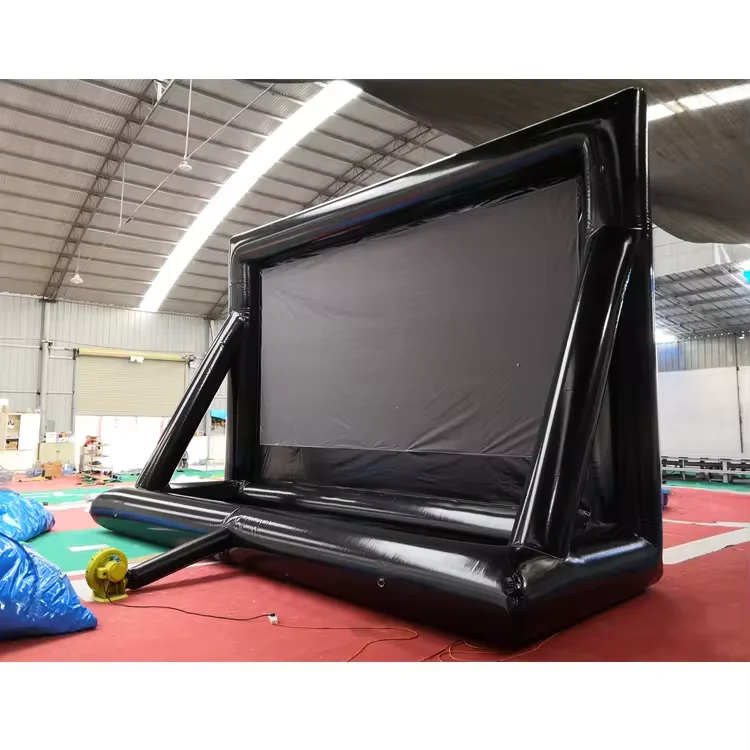 Teamwork Buildings Inflatable Movie Screen Backyard Open Air Inflatable Cinema Inflatable Projector Screen for Party