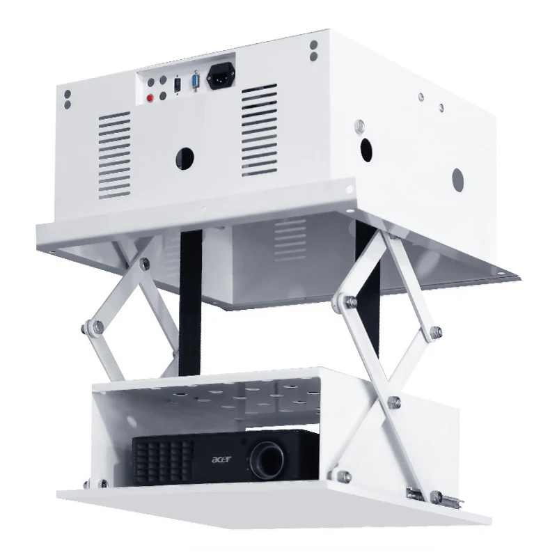Height Adjustable Projector Lift Push Rod Projector Motorized Projector Mount for Conference Room