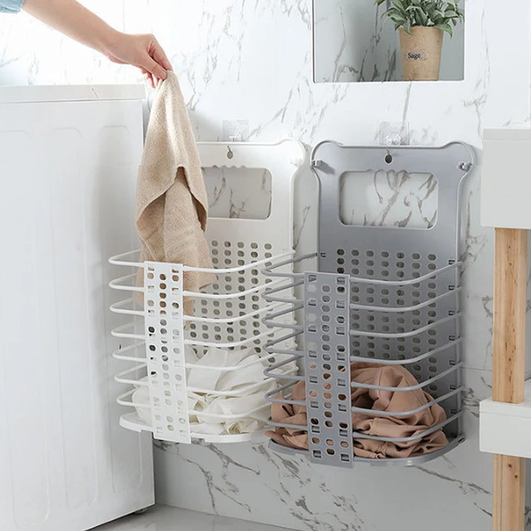 
Wall Hanging Laundry Clothes Storage Basket Dirty Clothes Basket 