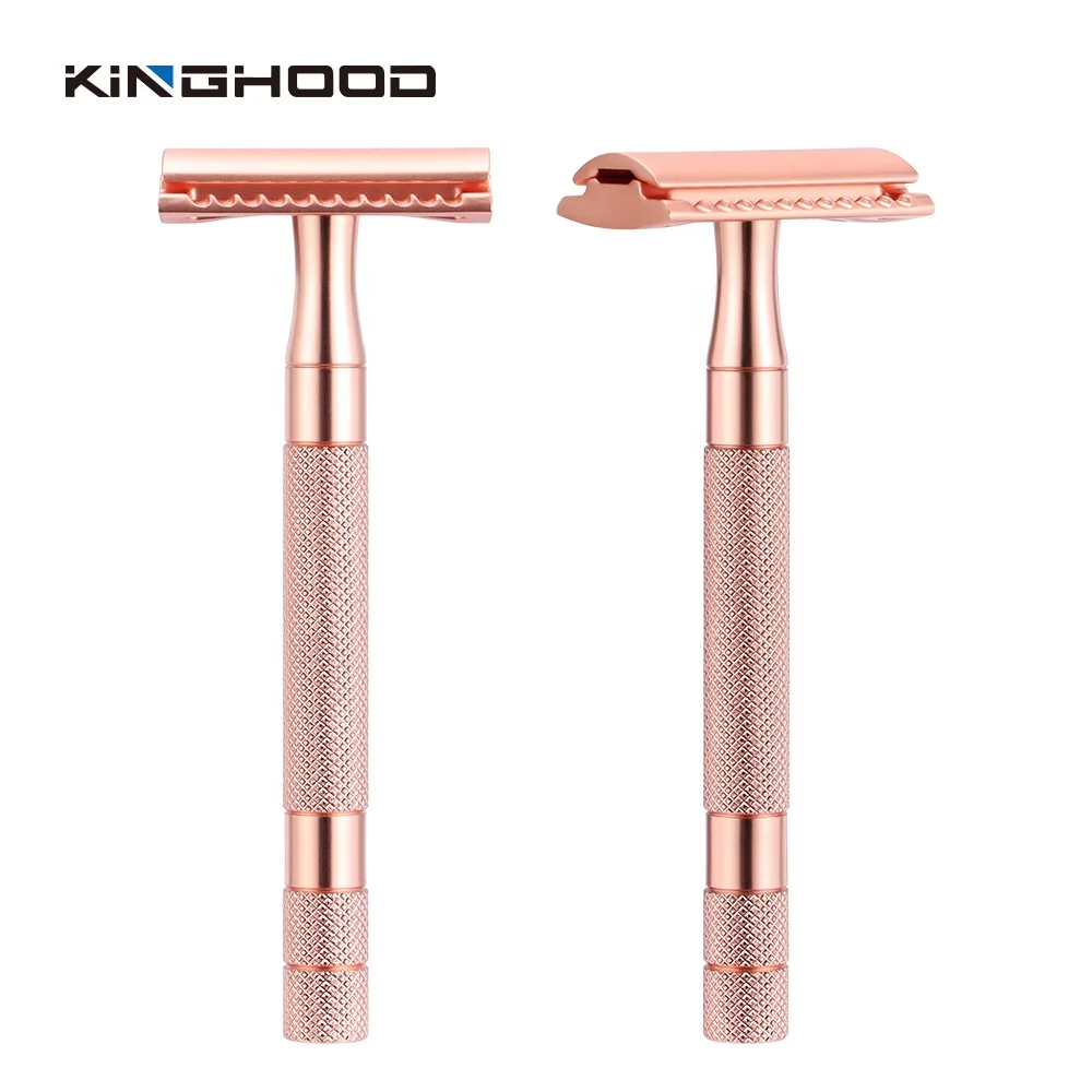 Custom Eco Friendly Barber Shaving Metal Handle Stainless Steel Double Edge Safety Razor For Men