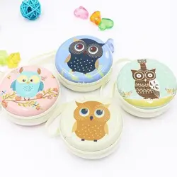 Promotional GIFT Mini portable cartoon multi-color tinplate earphone bag coin purse