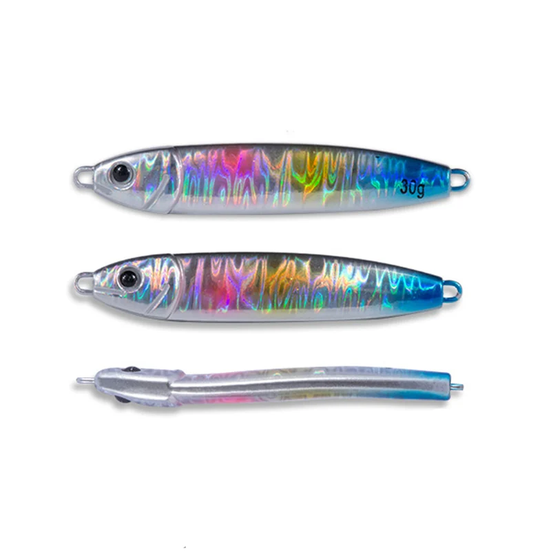 Peche Metal Jig Fishing Lure Isca Artificial Trout Bait 10g 15g 20g 30g Flat Casting Lure Saltwater Vertical Jigging Lure
