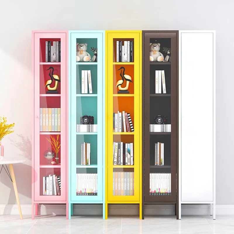 Modern Nordic Style Simple Design Bookcase With high leg Small Cabinet Book Shelf Cabinet