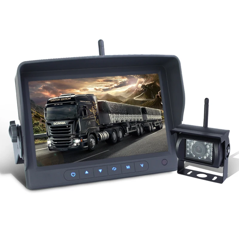 Цифровая Беспроводная резервная камера комплект системы HD1080P беспроводная заднего вида 7 дюймов ЖК-монитор для грузовика RV