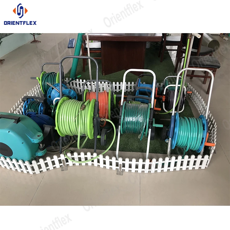 High Quality Heavy Duty 3/4 5/8 Pvc Garden Water Hose Reels 50Ft Quick Connect