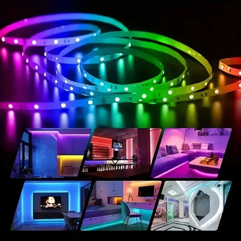 LED self-adhesive light with set 5050RGB smart Bluetooth remote control colorful atmosphere light
