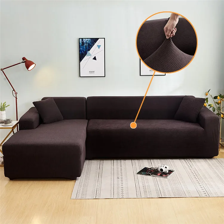 Wholesale universal stretch elastic waterproof Sofa Cover L shape 3 seater sofa slipcover