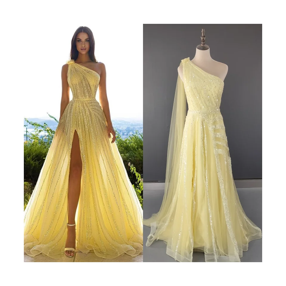 14397 # реальные фотографии блестящее обручальное свадебное платье с разрезом спереди для дня рождения женское вечернее большого размера выпускного вечера