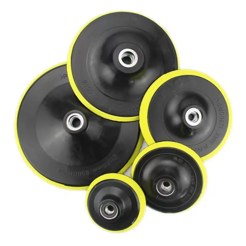 Rubber Foam Hook and Loop Adhesive Backing Plate Dual Action Car Polisher Backing Pad Use With Sandpaper