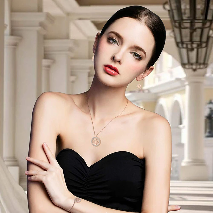 Mother Day Gift Tree of Life Dangle Earrings 925 Sterling Silver Ear Ring Hook