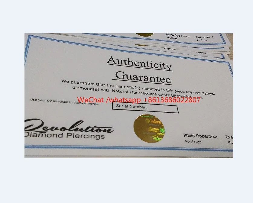 university security paper printing hot stamping hologram certificate