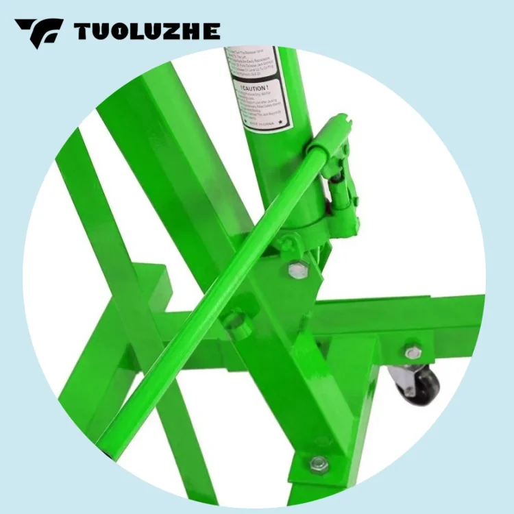 Mobile style crane jack car engine lift single arm crane 2 ton foldable shop crane with rotating engine stand