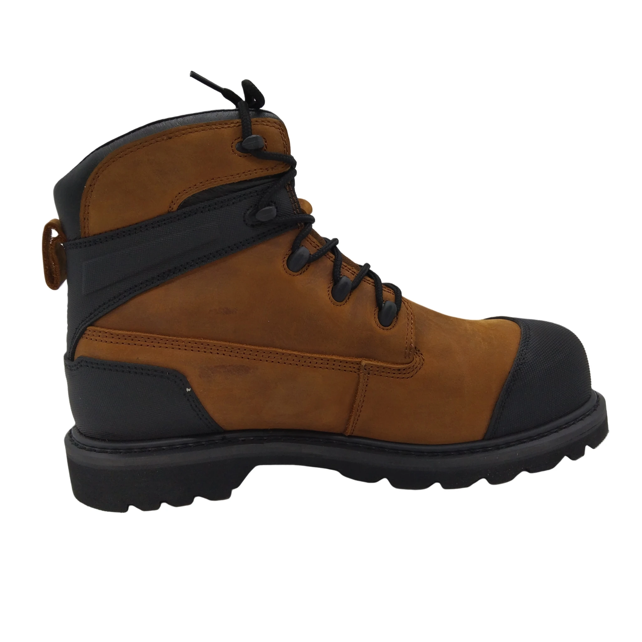 High Quality Nubuck Leather Rubber Outsole Industrial Safety Shoes Goodyear Welt Safety Boots