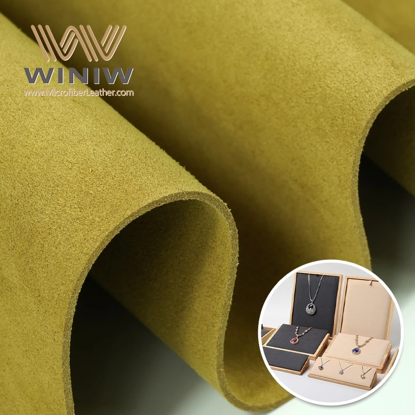 UV-resistant Dustproof Vegan PU Suede Microfiber Display Equipments Leather Imitation Micro Suede Material For Jewelry Box