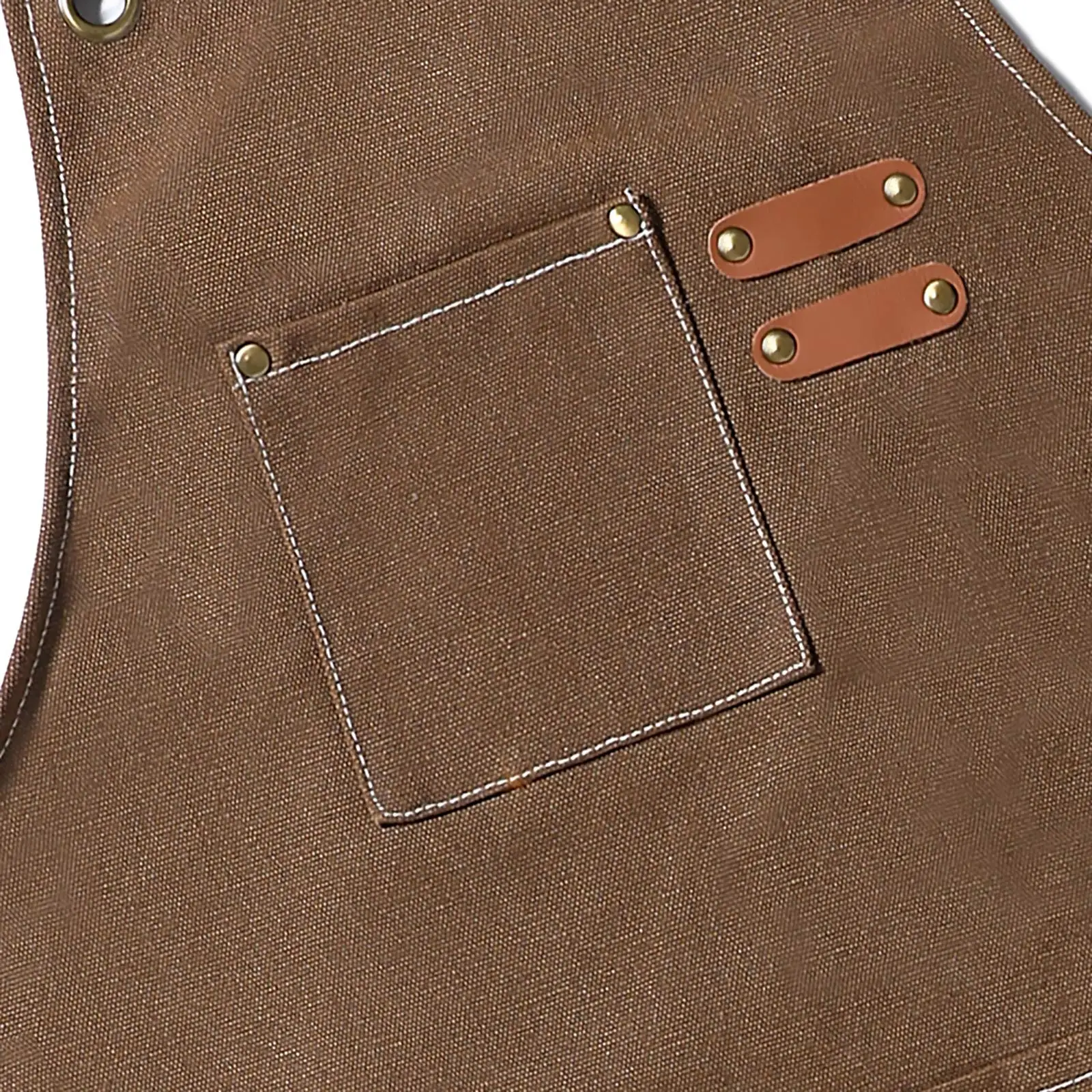 Custom Logo Chef Aprons for Men Women with Large Pockets Cotton Canvas Cross Back Heavy Duty Adjustable Work Apron