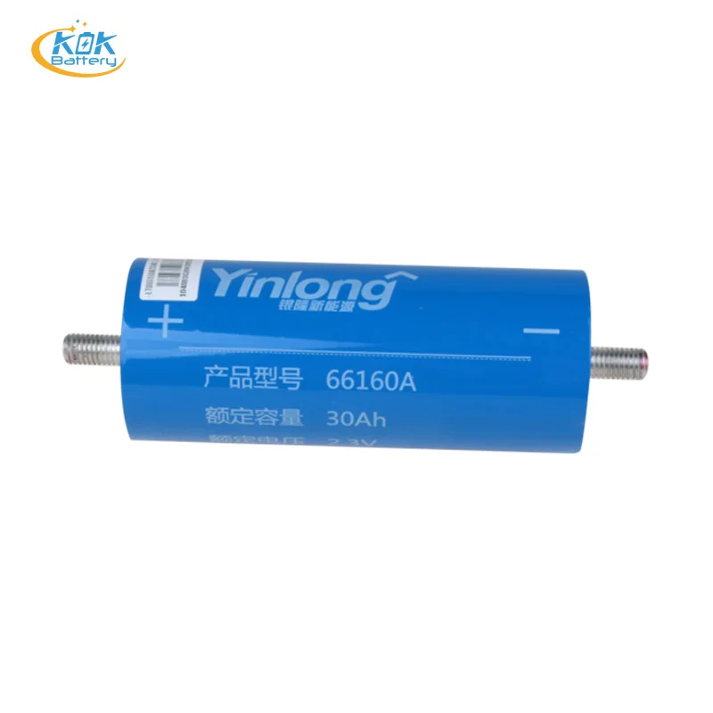 KOK POWER LTO Lithium Titanate Oxide  2.4V 30Ah 66160A Yinlong Battery Cell