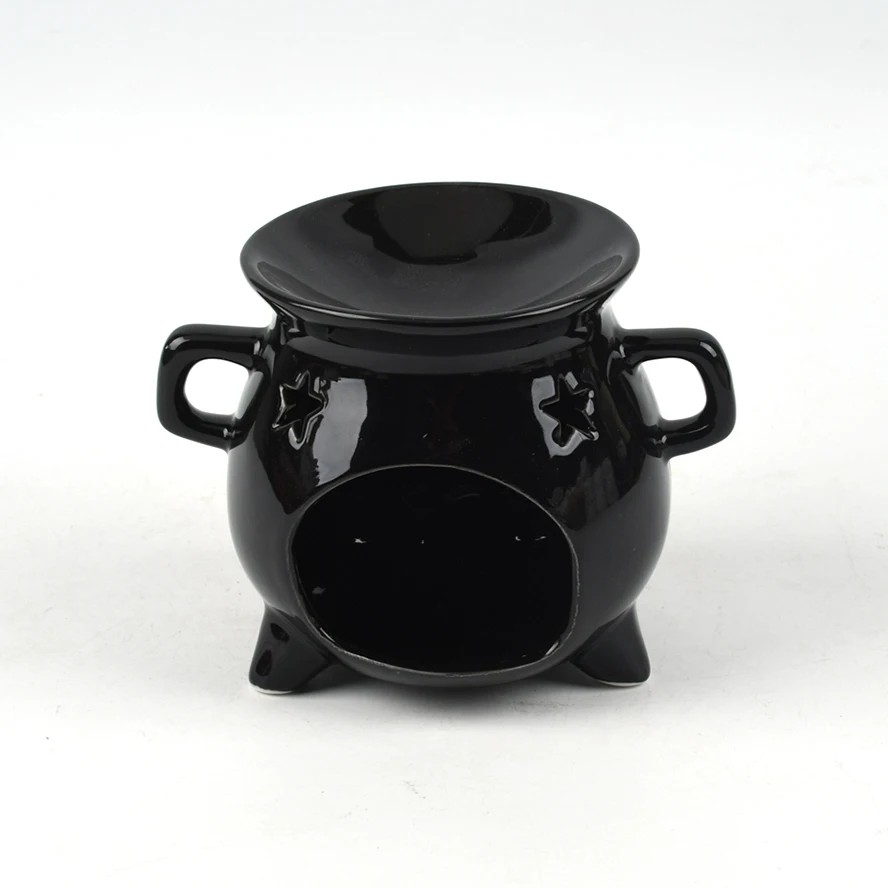 Wholesale customized witch brewing cauldron designed oil burner ceramic incense burner for home decor