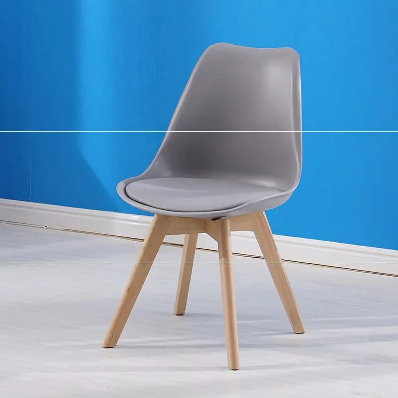 Dinning Chair Furniture Restaurant Living room Chairs PU Cushion Plastic Dining With Wooden