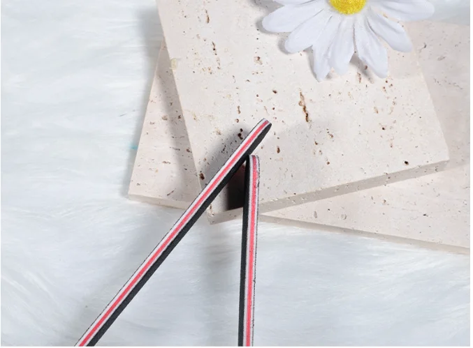 Emery board 100/180 high quality Black washable sandpaper professional Nail Care diamond half moon shape Nail Files