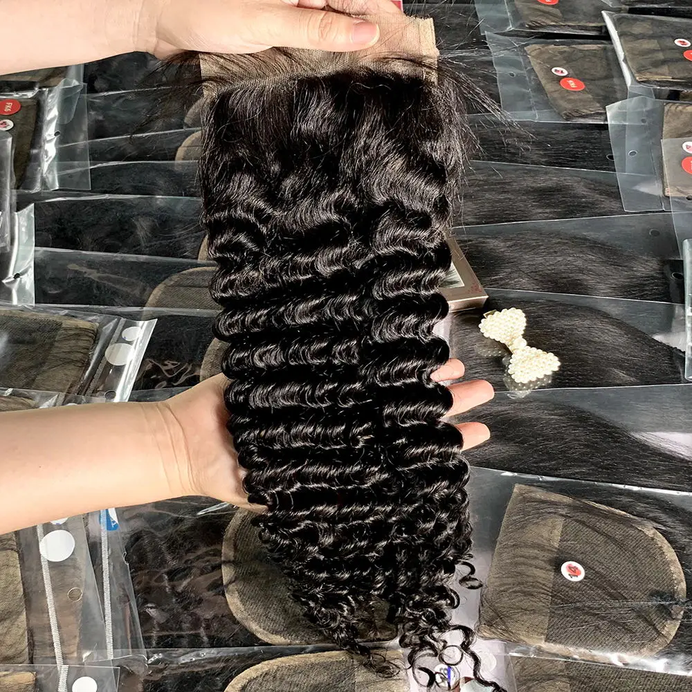 Large Stock Best 13*4 Raw Indian Transparent Hd Lace Frontal,100 % Remy Human Hair Frontal,Raw Indian Hair 5X5 Lace Closure