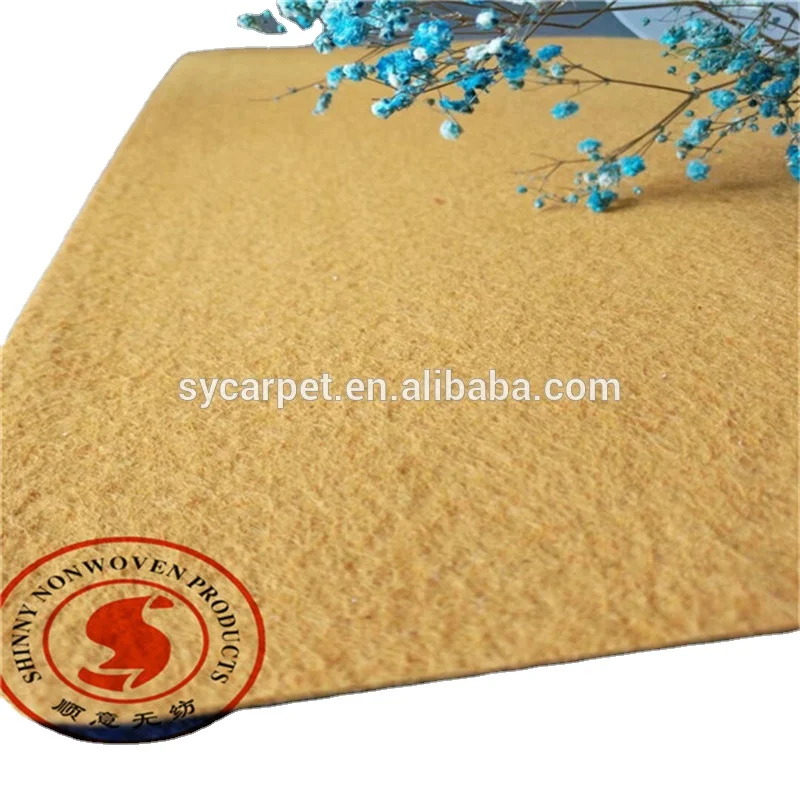 needle felt carpet for sale 100% polypropylene in good carpet price by carpet manufacturer
